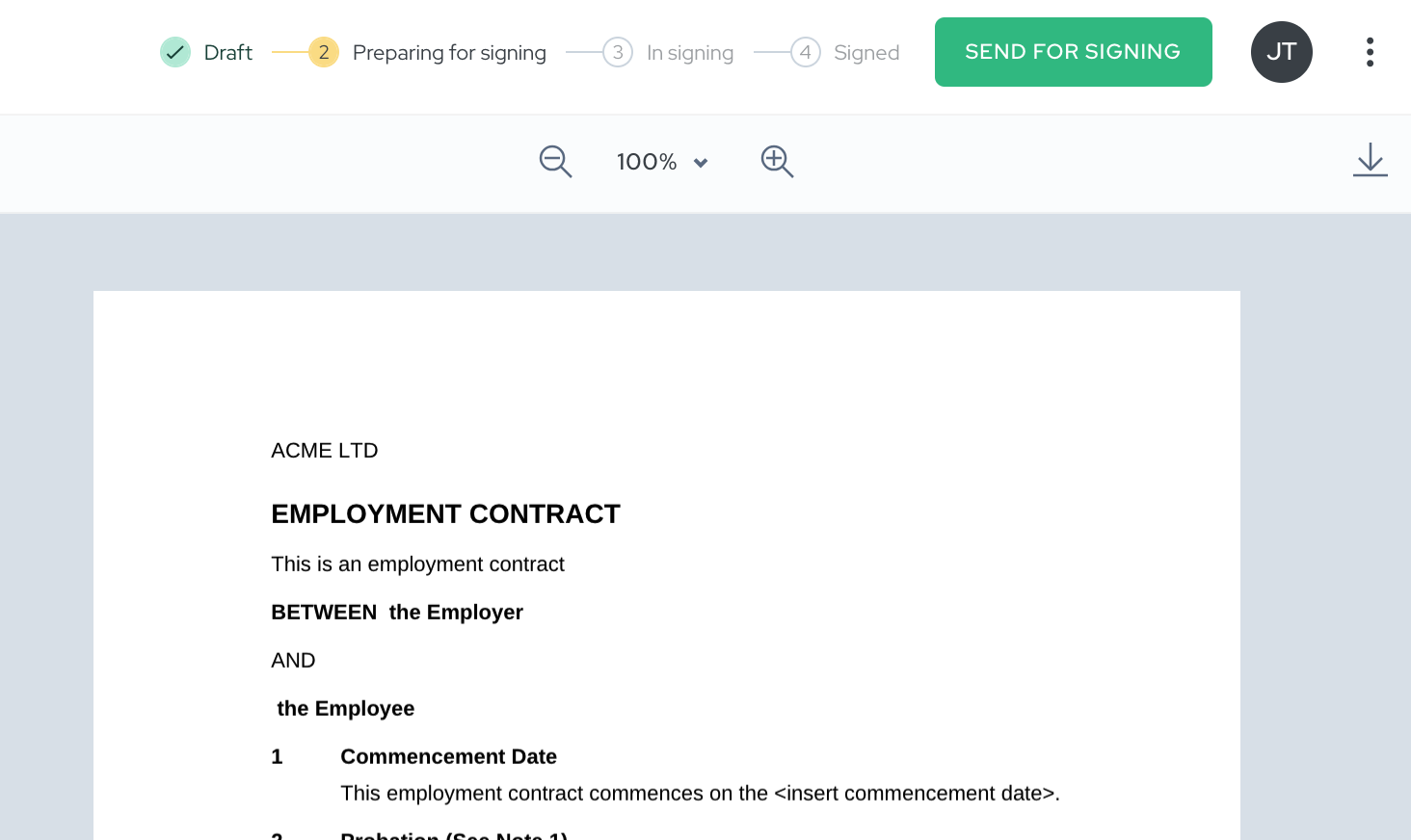 e-signature, EDOC format, signing digitally